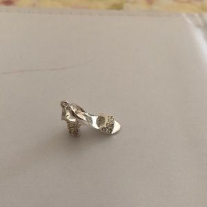 Sterling Silver High Heel Open Toe Sandal Charm